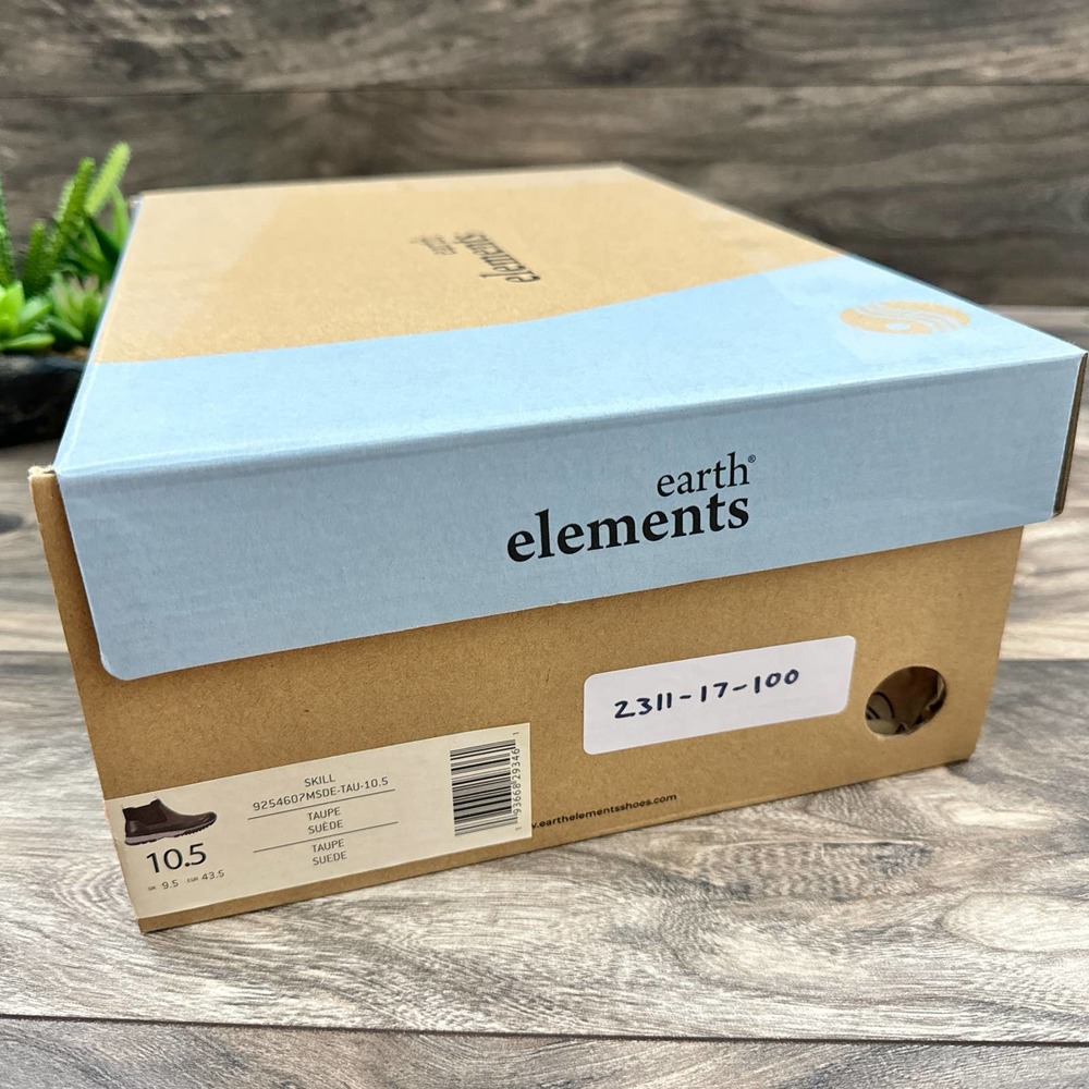 NIB Earth Elements 10.5M Skill Snow Winter Chukka Lug Sole Boots Suede Taupe - Picture 10 of 11